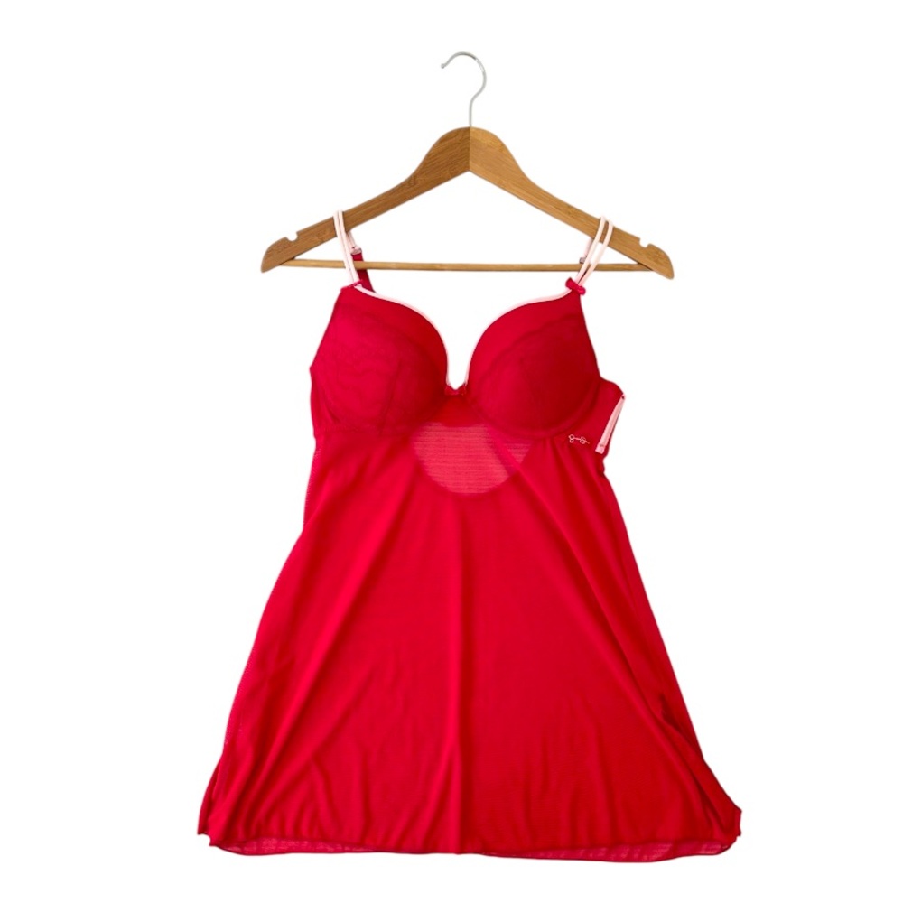 Jessica Simpson Red Women's Intimate Sheer Nighty Dress